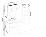 Badella Toledo 5585 V31 Banyo Dolabı 85 cm - Görsel 2