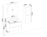 Badella Toledo 5585 V32 Banyo Dolabı 85 cm - Görsel 2