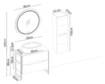 Badella Toledo 5585 V33 Banyo Dolabı 85 cm - Görsel 2