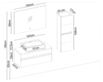 Badella Woodline 39100 V31 Banyo Dolabı 100 cm - Görsel 2