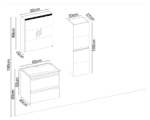 Badella Woodline 5565 V31 Banyo Dolabı 65 cm - Görsel 2