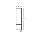 Belinza Pola 80 cm Banyo Dolabı Boy Dolap Dahil - Görsel 4