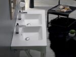 Cerastyle İbiza Etajerli Lavabo 121x51 cm (Çift Hazneli, Çift Batarya Delikli) - Görsel 2