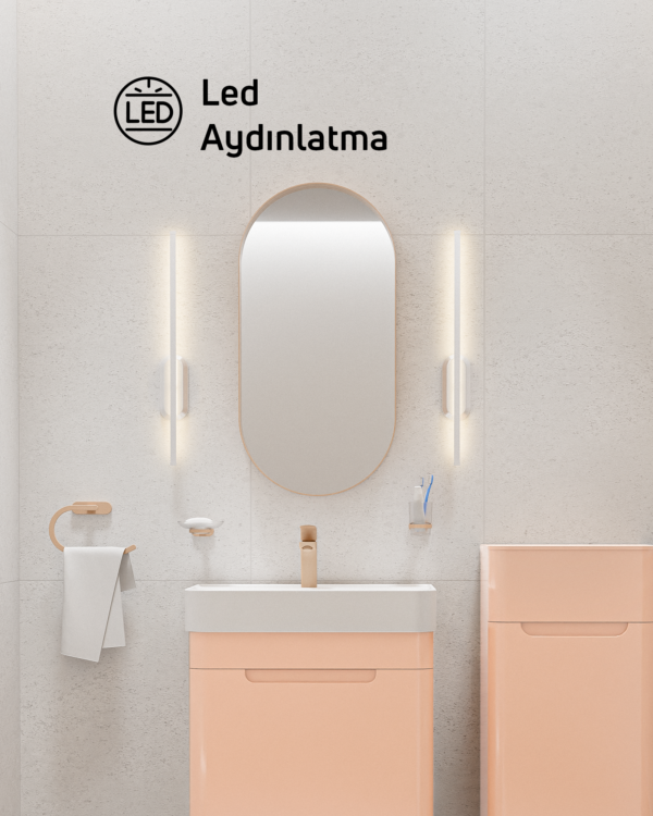 Creavit Çubuk Led Aplik 50 cm Beyaz