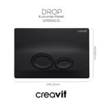 Creavit Drop Mat Siyah Boyalı Kumanda Paneli