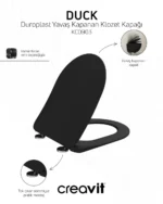 Creavit Free Rim-Off Asma Klozet Kömür Karası FE322-00KK00E-0000 - Görsel 4