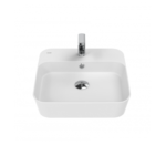 Creavit Loop Kare Masa Üstü İnce Çanak Lavabo 45 cm Extra Mat Beyaz