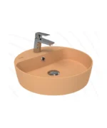 Creavit Loop Yuvarlak Çanak Lavabo 45 cm Şeftali Tüyü LP146-00ST00E-0000 - Görsel 2