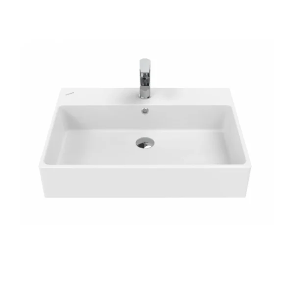 Creavit Next Tezgah Üzeri Kare Lavabo 70 cm Beyaz