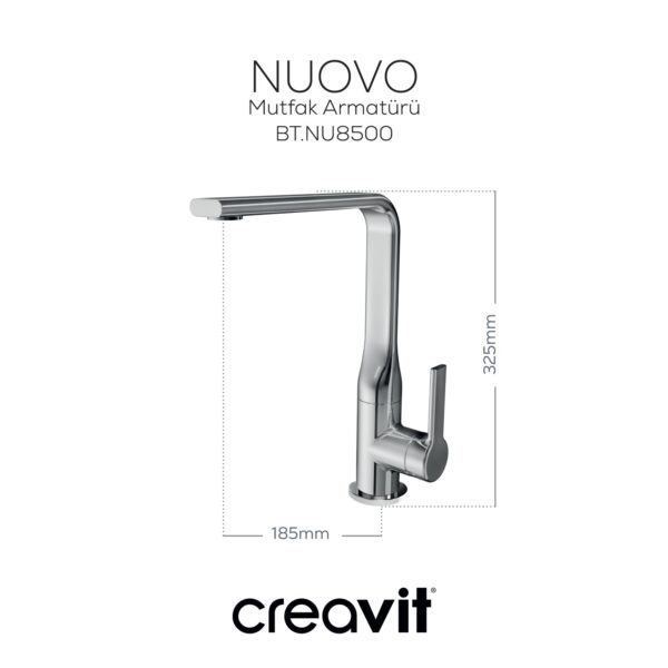 Creavit Nuovo Mutfak Armatürü Krom