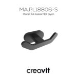 Creavit Planet İkili Askılık Mat Siyah