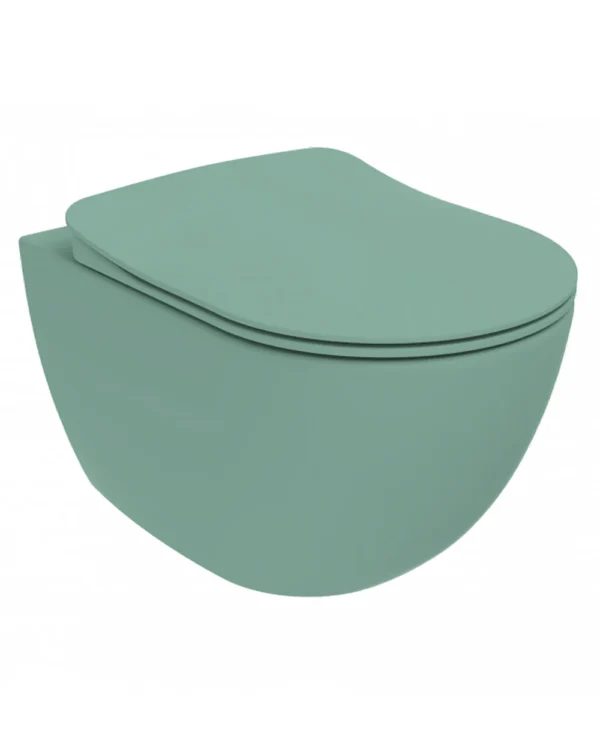 Creavit Rim-Off Kanalsız Asma Klozet Mat Nil Yeşili FE322-00NY00E-0000