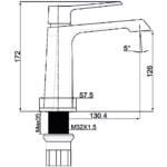 Creavit Stark Lavabo Bataryası Gun Grey BT.SK1500GR - Görsel 3