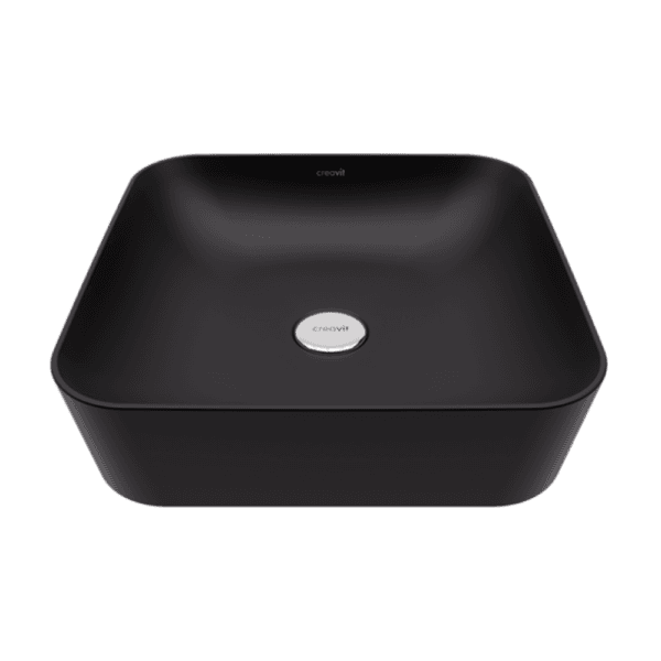 Creavit Ultra Kare Çanak Lavabo 40 cm Kömür Karası UL040-00KK00E-0000