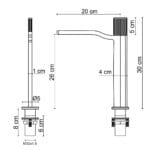 Fontana FA-7022 Yüksek Lavabo Bataryası Mat Altın - Görsel 2
