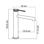 Fontana FJ-1013F Fırçalanmış Rose Lavabo Bataryası - Görsel 2
