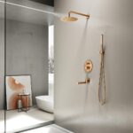 Fontana FJ-4153F Fırçalanmış Rose Ankastre Duş Seti - Görsel 2