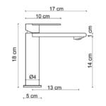 Fontana FJ-SS1012 Mat Altın Lavabo Bataryası - Görsel 2