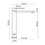 Fontana FJ-SS1022 Mat Altın Yüksek Lavabo Bataryası - Görsel 2