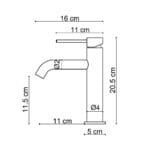 Fontana FJ-SS2012 Mat Altın Lavabo Bataryası - Görsel 2