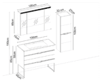 Gent Bathline 55100 V31 Banyo Dolabı 100 cm - Görsel 2