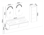 Gent Dolce 140 V31 Banyo Dolabı 140 cm - Görsel 4
