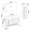 Gent Efes 46100 V31 Banyo Dolabı 100 cm - Görsel 2