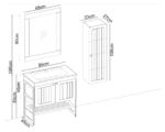 Gent Efes 4685 V31 Banyo Dolabı 85 cm - Görsel 3
