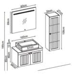 Gent Efes 4685 V32 Banyo Dolabı 85 cm - Görsel 3