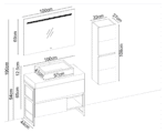 Gent Karma 55100 V31 Banyo Dolabı 100 cm - Görsel 4