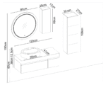 Gent Moderno 28120 V31 Banyo Dolabı 120 cm - Görsel 2