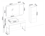 Gent Moderno 28120 V32 Banyo Dolabı 120 cm - Görsel 2