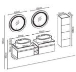 Gent Moderno 28150 V31 Banyo Dolabı 150 cm - Görsel 2