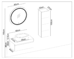 Gent Moderno 2885 V31 Banyo Dolabı 85 cm - Görsel 2
