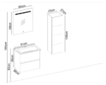 Gent Porto 5561 V31 Banyo Dolabı 61 cm - Görsel 2