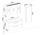 Gent Pure 55100 V31 Banyo Dolabı 100 cm - Görsel 2