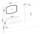 Gent Rosaline 39100 V31 Banyo Dolabı 100 cm - Görsel 2