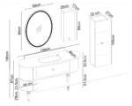Gent Rosemary 140 V31 Banyo Dolabı 140 cm - Görsel 4