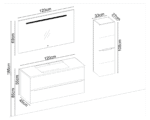 Gent Smart 55120 V31 Banyo Dolabı 120 cm - Görsel 2