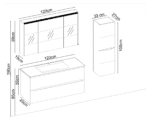 Gent Smart 55120 V32 Banyo Dolabı 120 cm - Görsel 2