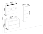 Gent Smart 5585 V31 Banyo Dolabı 85 cm - Görsel 2