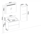 Gent Smart 5585 V32 Banyo Dolabı 85 cm - Görsel 2