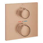 Grohe Allure Tek Valfli Akış Kontrollü, Ankastre Termostatik Duş Bataryası, Brushed Warm Sunset