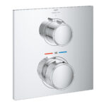 Grohe Allure Tek Valfli Akış Kontrollü, Ankastre Termostatik Duş Bataryası, Krom