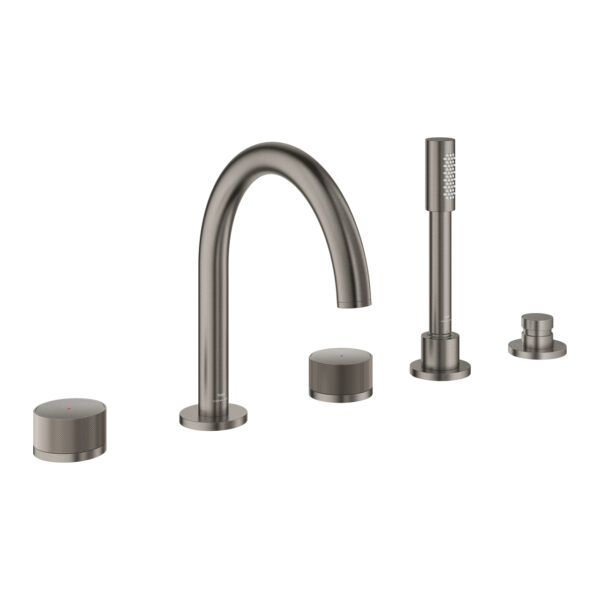 Grohe Atrio Private Collection 5 Delikli Küvet Bataryası, Brushed Hard Graphite