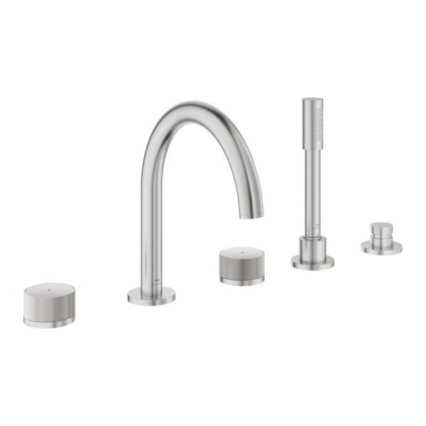 Grohe Atrio Private Collection 5 Delikli Küvet Bataryası, Paslanmaz Çelik