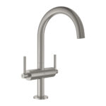 Grohe Atrio Tek Delikli Lavabo Bataryası 1/2″ L-Boyut, Paslanmaz Çelik