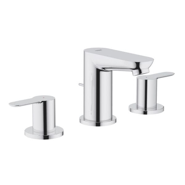 Grohe BauEdge 3 Delikli Lavabo Bataryası, Krom