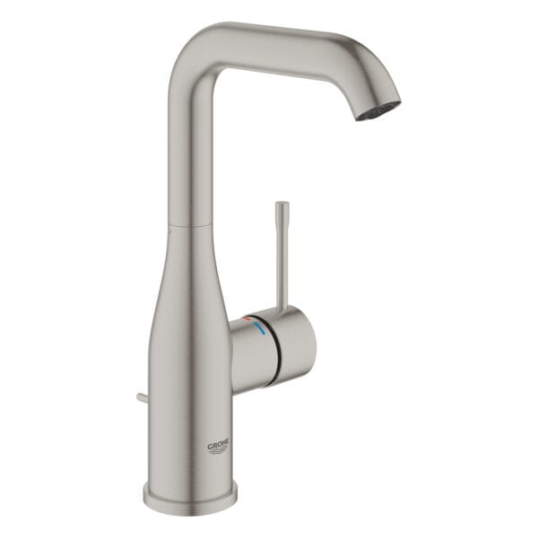 Grohe Essence Tek Kumandalı Lavabo Bataryası 1/2″ L-Boyut, Paslanmaz Çelik