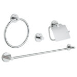 Grohe Essentials 4'Ü Bir Arada Banyo Aksesuar Seti, Krom